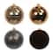 Assorted 4.7" Gold & Black Textured Shatterproof Ball Ornaments, 4pc. by Ashland®